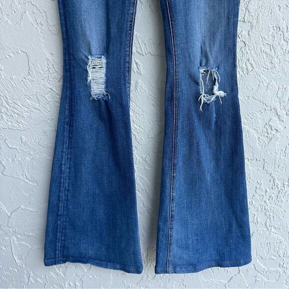 RAG & BONE Jeans Women 28 Flare Bell Distressed Western Country Boho Festival - Picture 4 of 11
